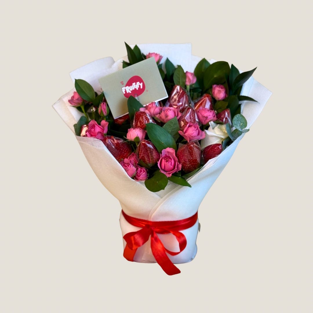 Roses and Strawberry Bouquet
