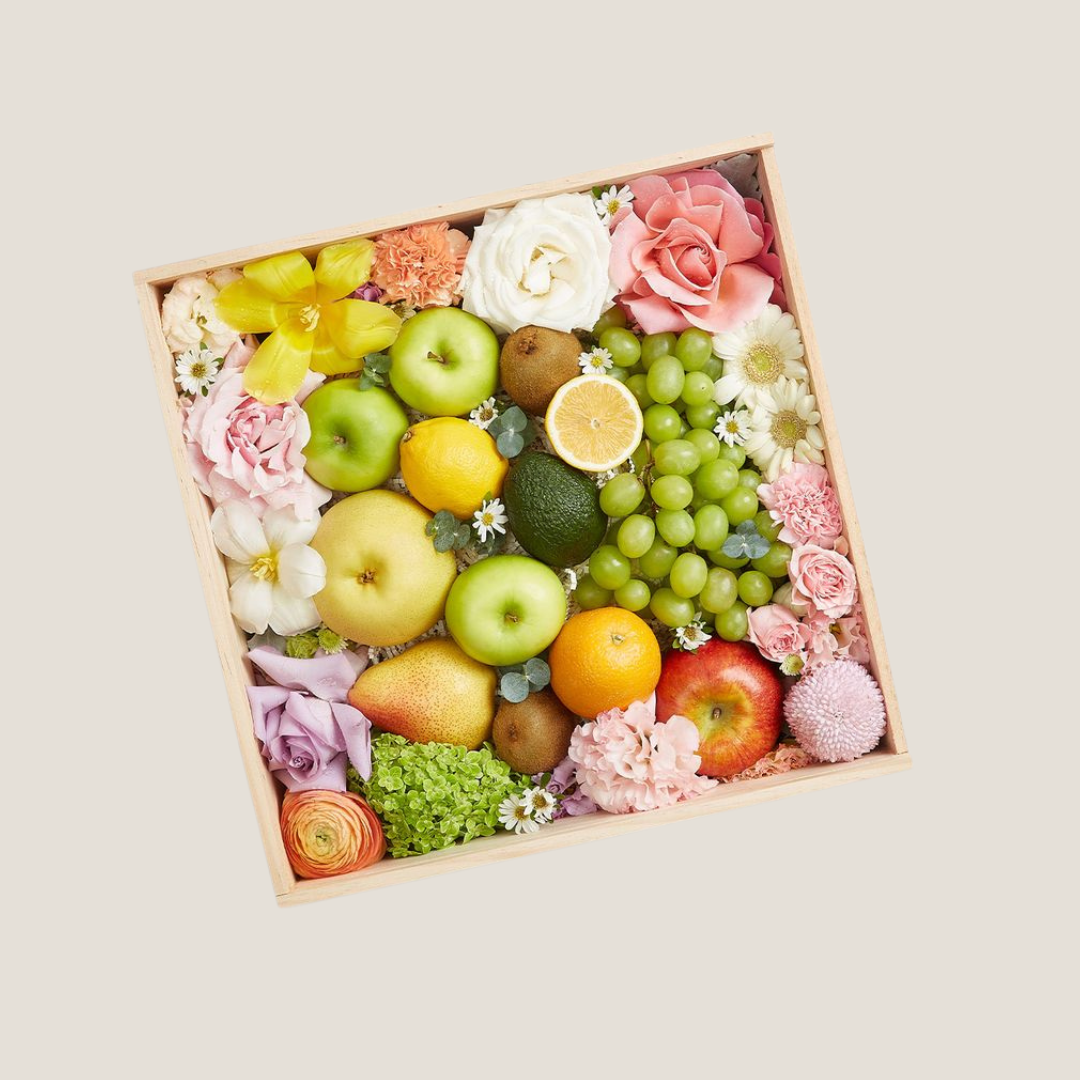 Box of Flowers and Fruits
