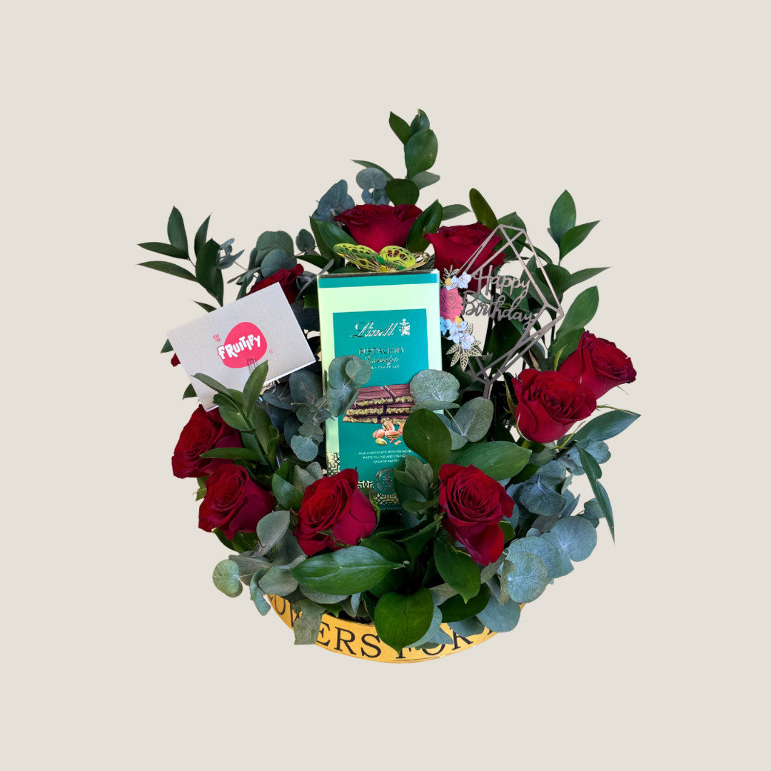 Bouquet of Dubai Chocolate and Roses