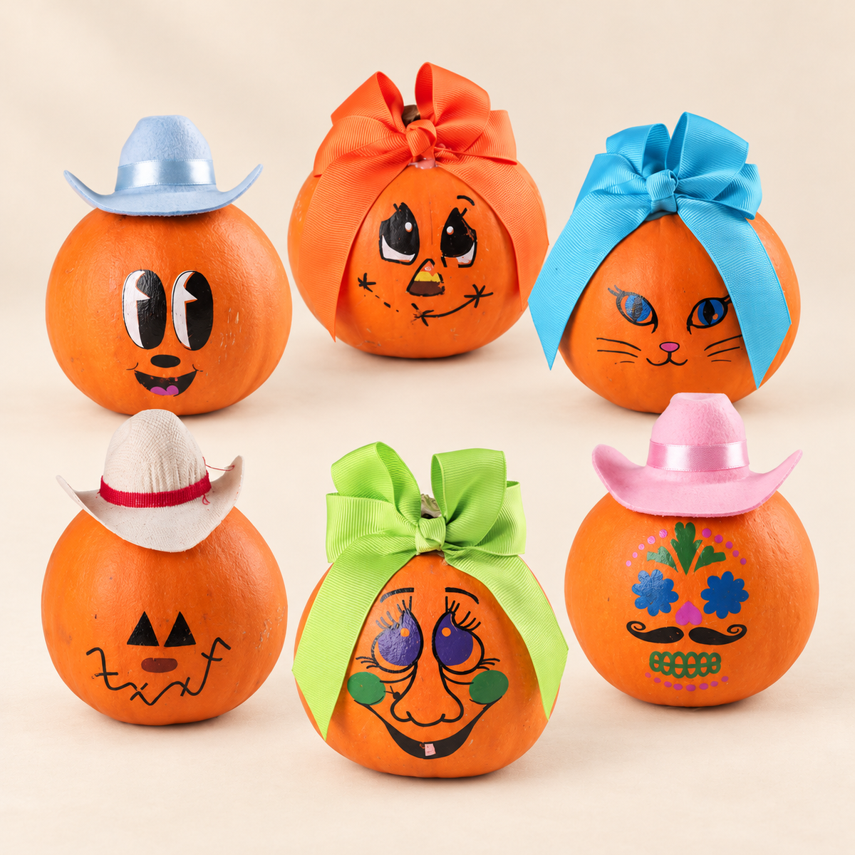 Painted Face Pumpkin
