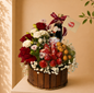 Basket of Fresh Flowers,Fruits and Vimto