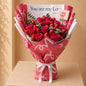 Blush Strawberry Rose Bouquet