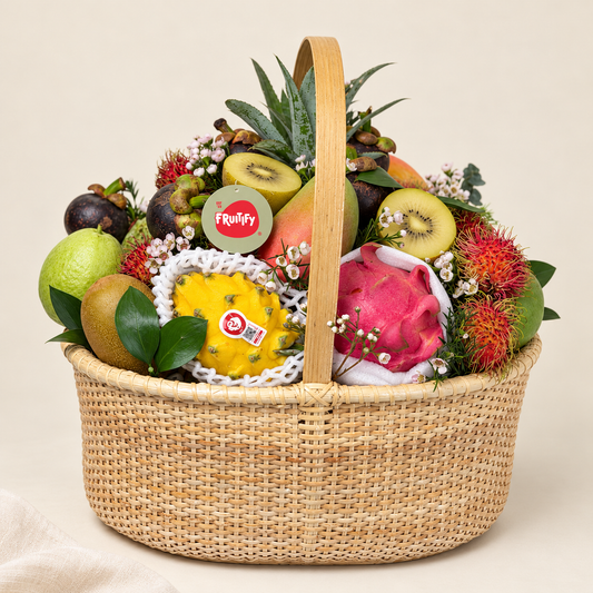 Korean Organza Exotic Fruit Gift Basket - 7 kg