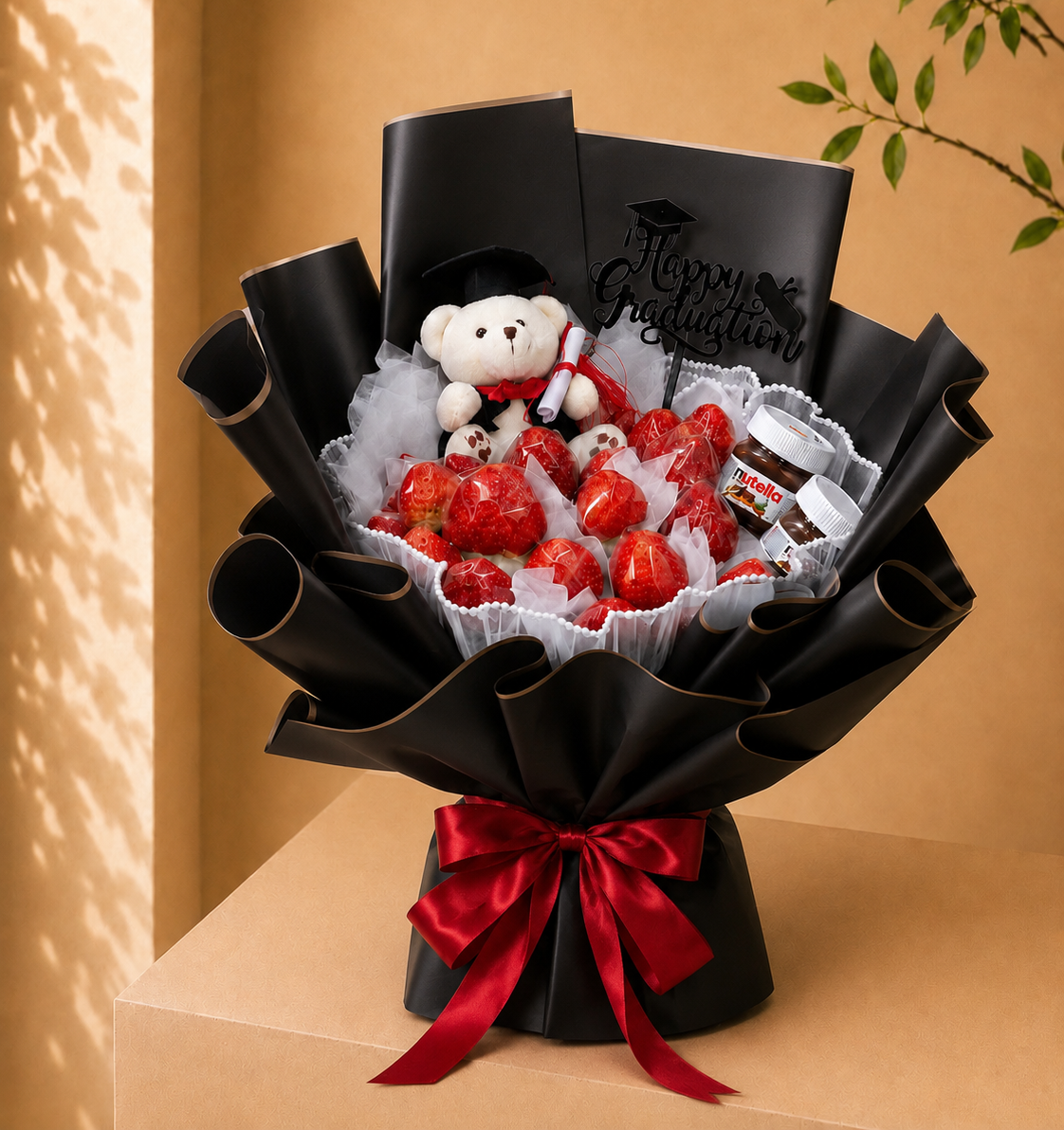 Graduation Strawberry Nutella Bouquet