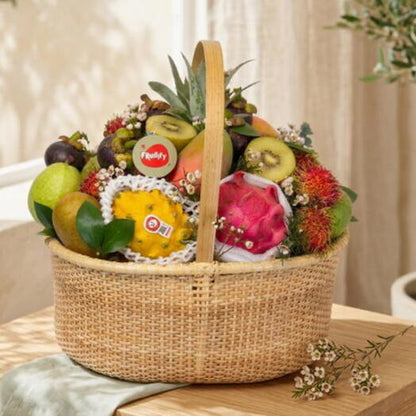 Korean Organza Exotic Fruit Gift Basket - 7 kg