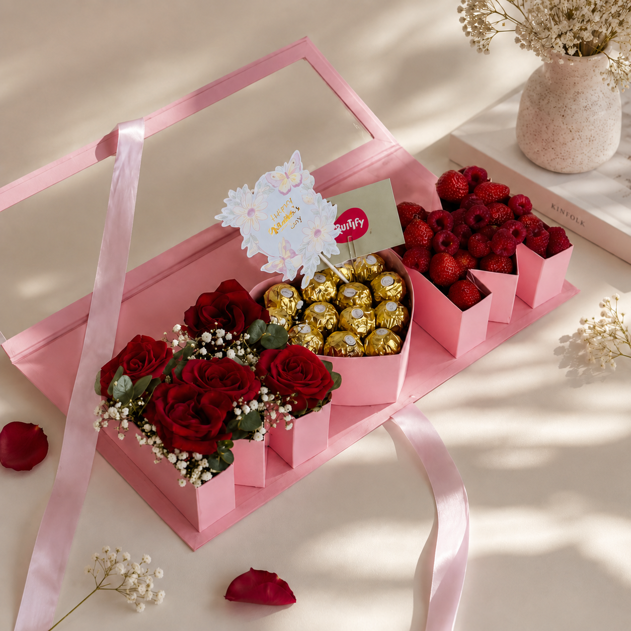 For My Best Mom - Roses, Berries and Ferrero