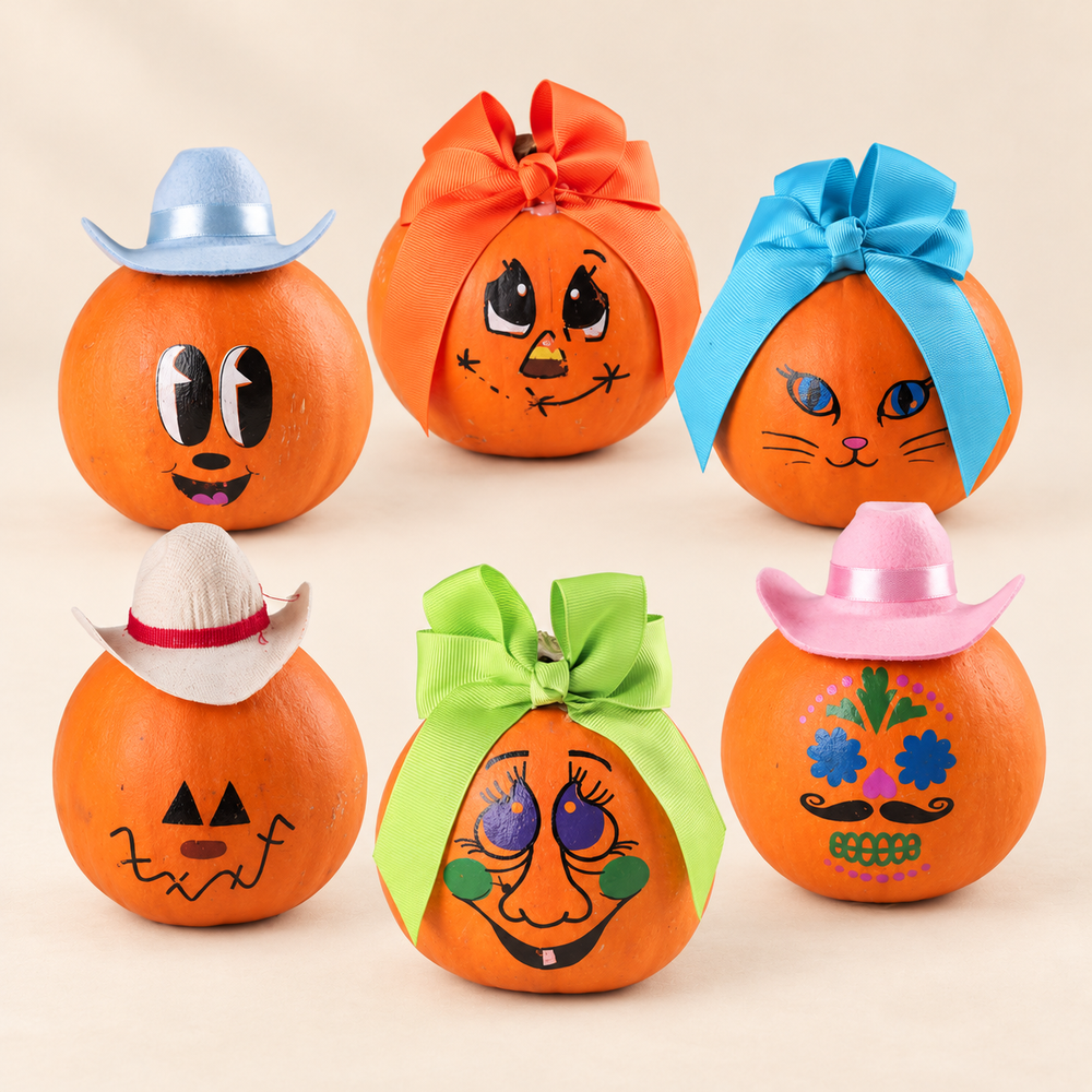 Painted Face Pumpkin