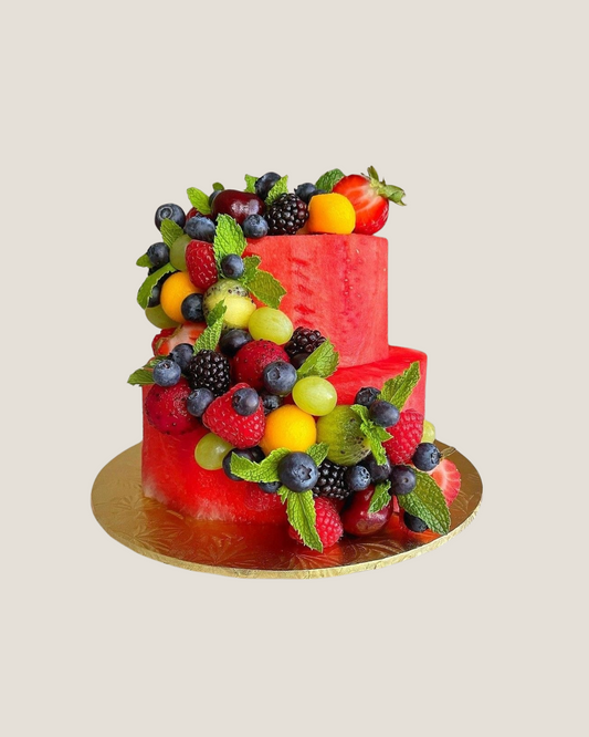 Berries Overloaded Watermelon Cake