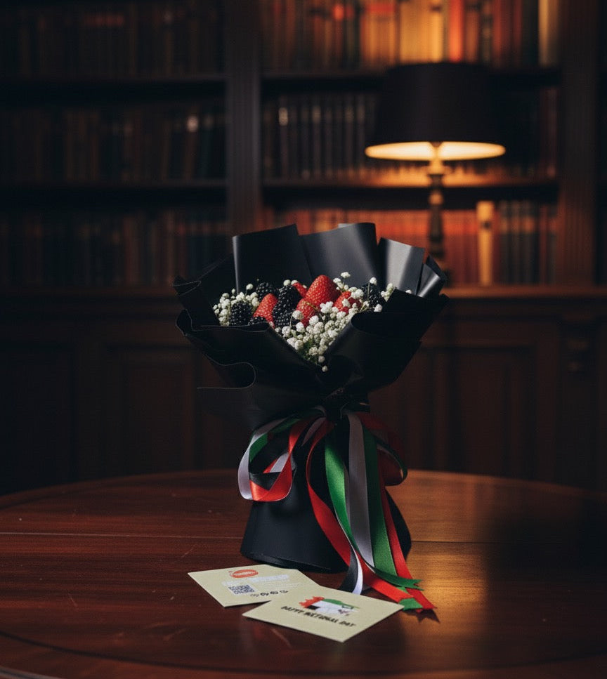 Strawberry and blackberry gift bouquet for birthdays and special occasions Dubai