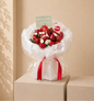 Strawberry Kiss Bouquet with fresh strawberries, delicate flowers, premium wrapping and custom gift card for gifting in Dubai by Fruitify.